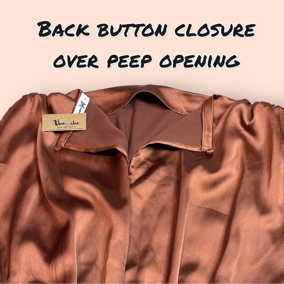 💥HP💥NWT Vernacular Boatneck Line Drop Waist Maxi Dress in Bronze. Size Small - Picture 11 of 14